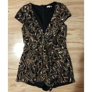 Black & Gold Romper